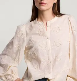 Summum Woman 2s3079-12016 Blouse Small Flower 3D Ivory Summum Woman