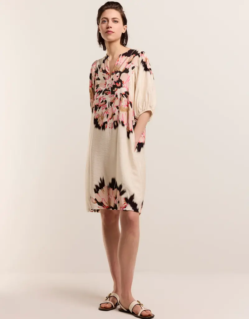 Summum Woman 5s1577-12028 Dress big flowers  Ivory Summum