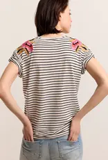 Summum Woman 3s4982-30602 T-shirt Stripe Tee Embroidered  Multicolour Summum