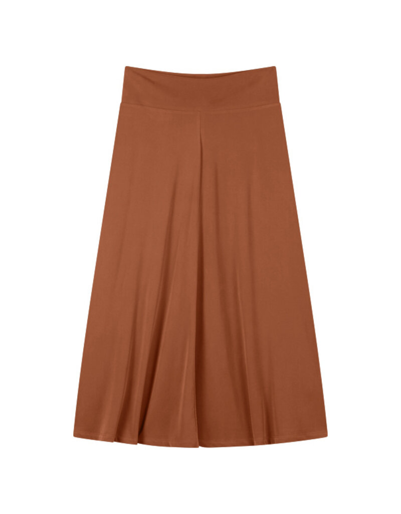 Summum Woman 6s1285-30618 Jersey skirt Washed Modal Single Jersey  Cacao Summum