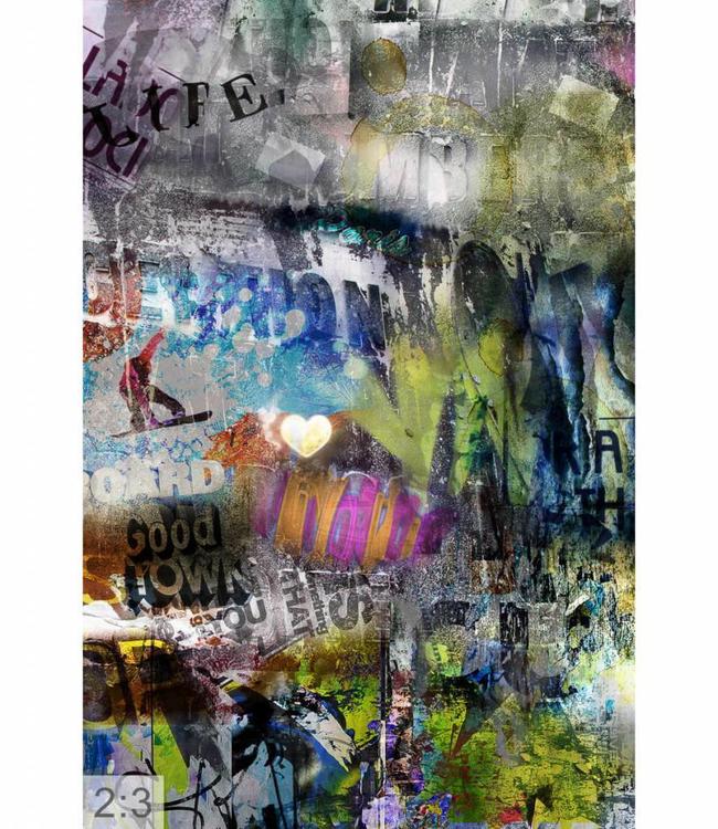 Akustikbild  "Bunt" – in einem eleganten Aluminiumrahmen