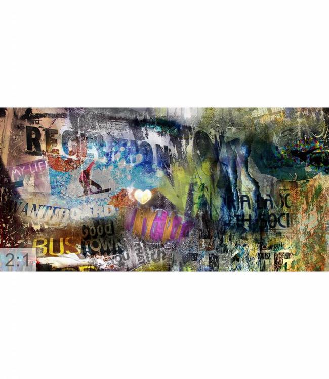 Akustikbild  "Bunt" – in einem eleganten Aluminiumrahmen