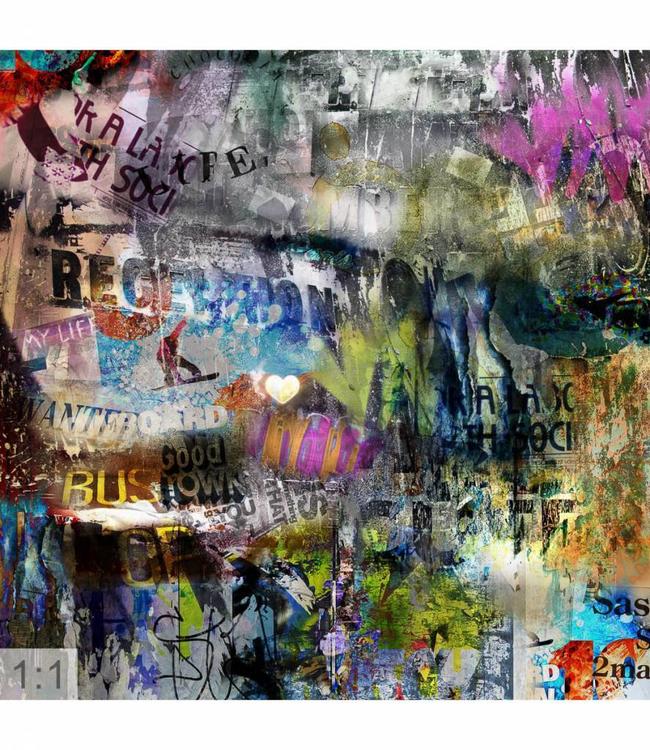 Akustikbild  "Bunt" – in einem eleganten Aluminiumrahmen