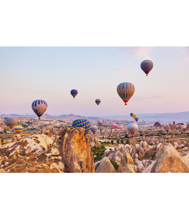 Acoustic picture "Balloon flight" - in an elegant aluminum frame