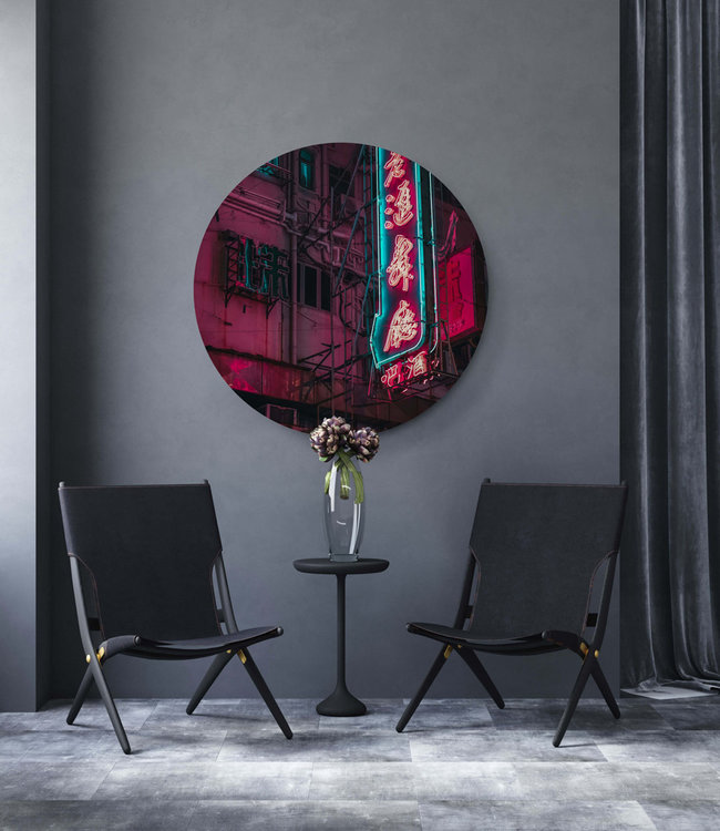 Runde akustiske bilde med eget motiv - i en elegant aluminiumsramme