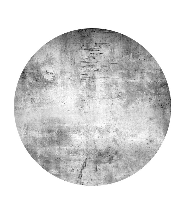 Runde  Akustikbild "Beton" - in einem eleganten Aluminiumrahmen