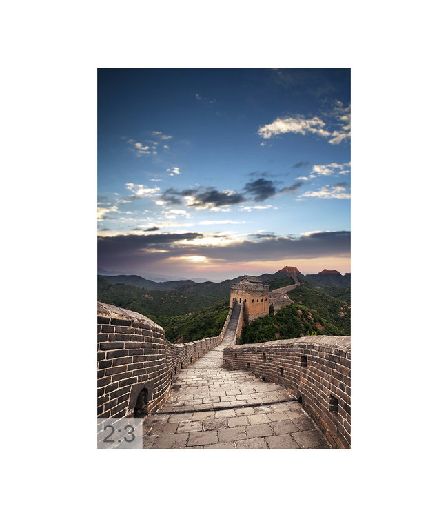 Akustikbild  “Chinesische Mauer“ - in einem eleganten Aluminiumrahmen