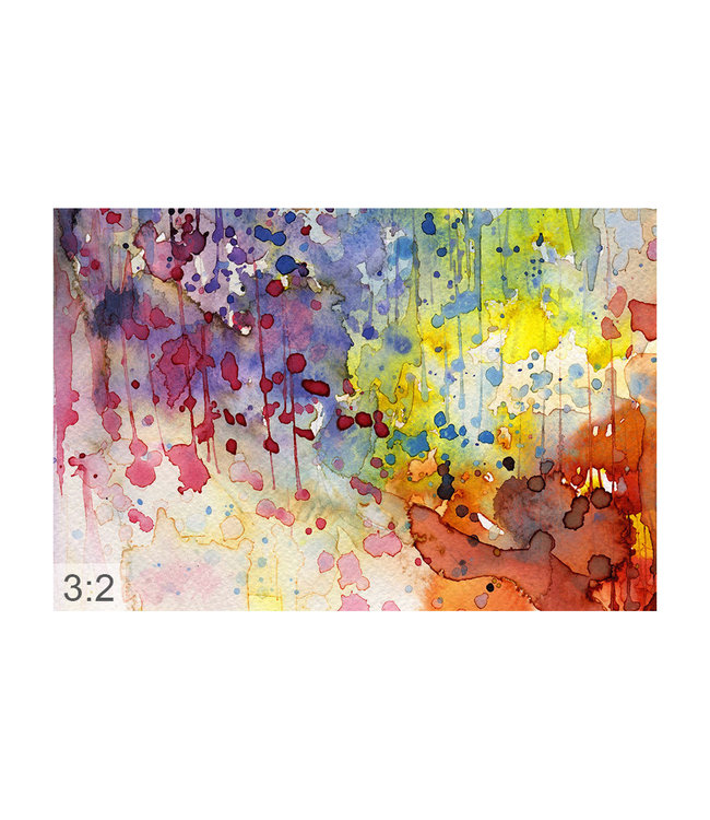 Akustisk bilde  "Fargesprut" - i en elegant aluminiumsramme