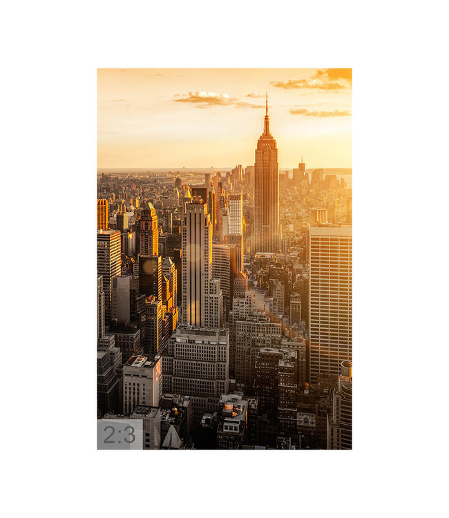 Acoustic picture "New York 1" - in an elegant aluminum frame