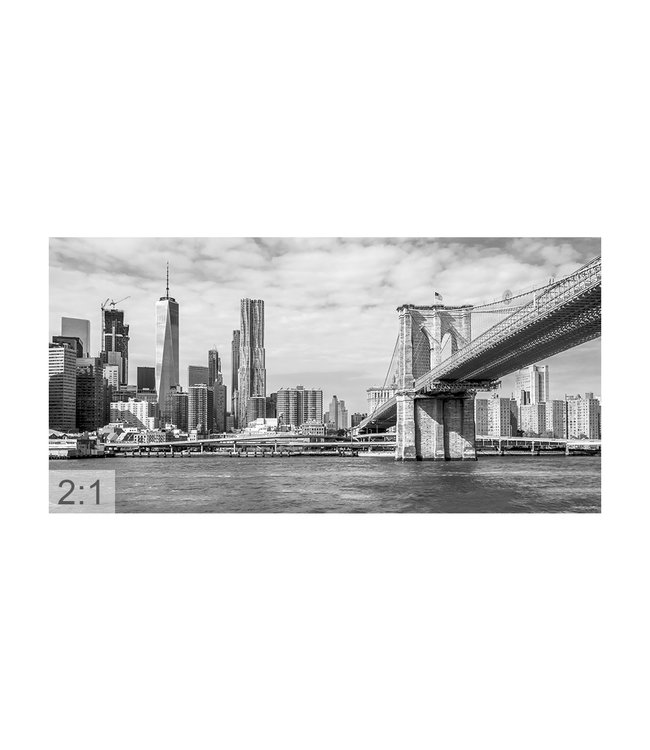 Akustikbild  “New York 2“- in einem eleganten Aluminiumrahmen