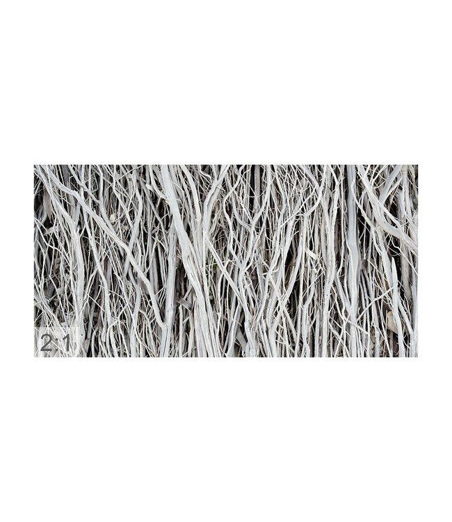 Akustisk bilde "Hvite grener" - i en elegant aluminiumsramme