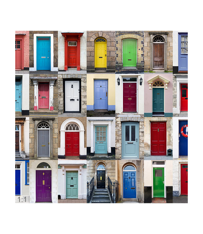 Acoustic picture "Doors"  - in an elegant aluminum frame