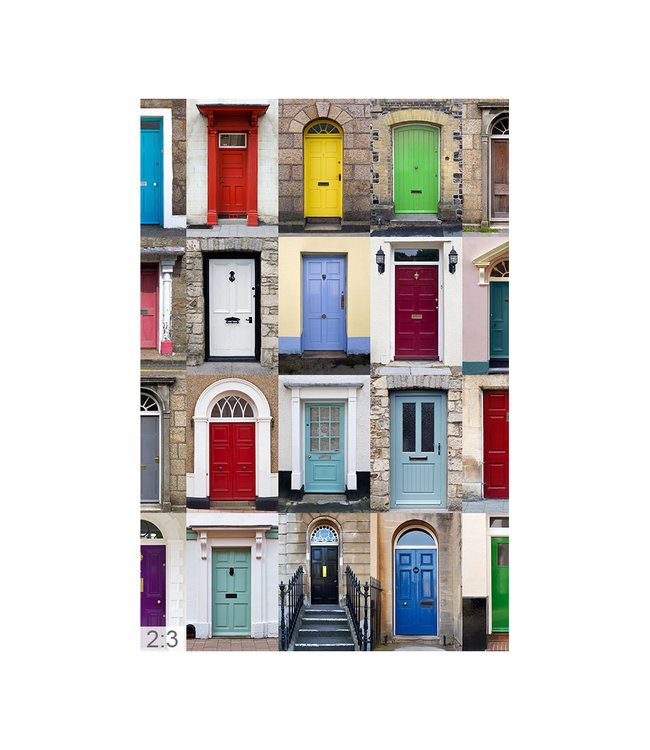 Acoustic picture "Doors"  - in an elegant aluminum frame