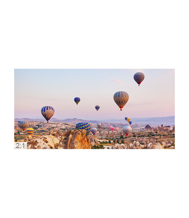 Akustikbild  “Ballon-Flug“ - in einem eleganten Aluminiumrahmen
