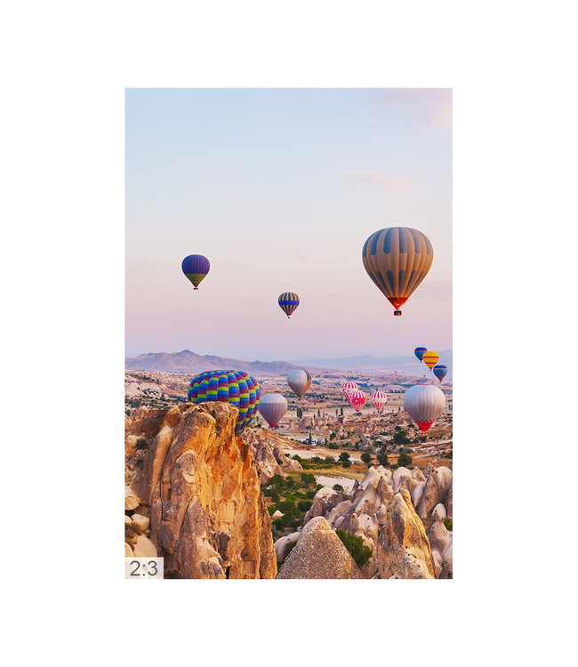 Akustikbild  “Ballon-Flug“ - in einem eleganten Aluminiumrahmen