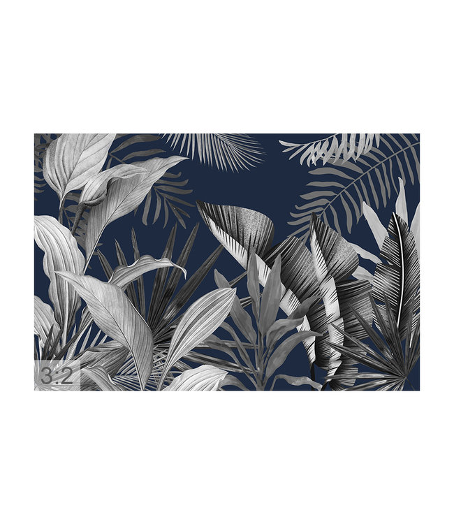 Akustikbild “Jungle Farn" - in einem eleganten Aluminiumrahmen