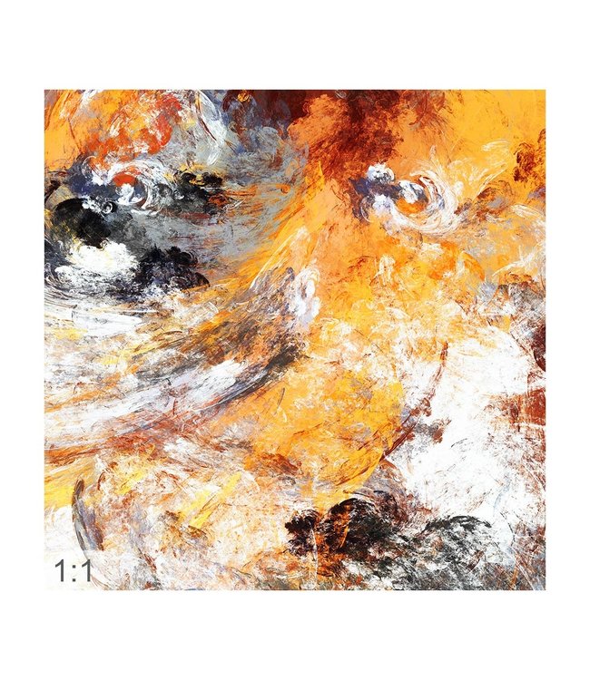 Akustiske bilde "Abstract Warm" - i en elegant aluminiumsramme