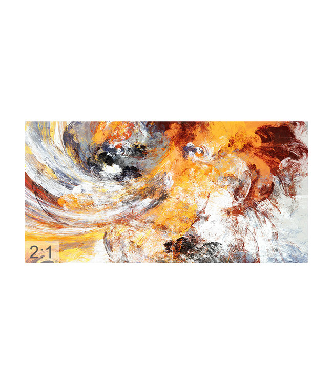 Akustiske bilde "Abstract Warm" - i en elegant aluminiumsramme