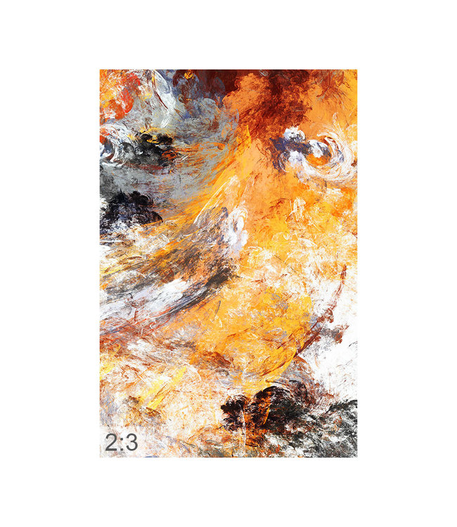 Akustiske bilde "Abstract Warm" - i en elegant aluminiumsramme