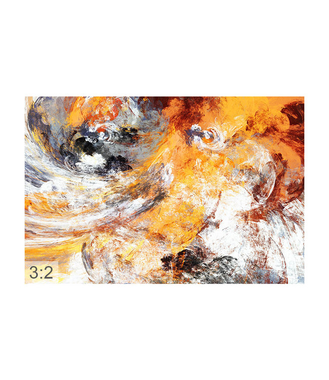 Akustiske bilde "Abstract Warm" - i en elegant aluminiumsramme