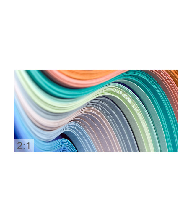 Akustisk bilde"Spill av farger" - i en elegant aluminiumsramme