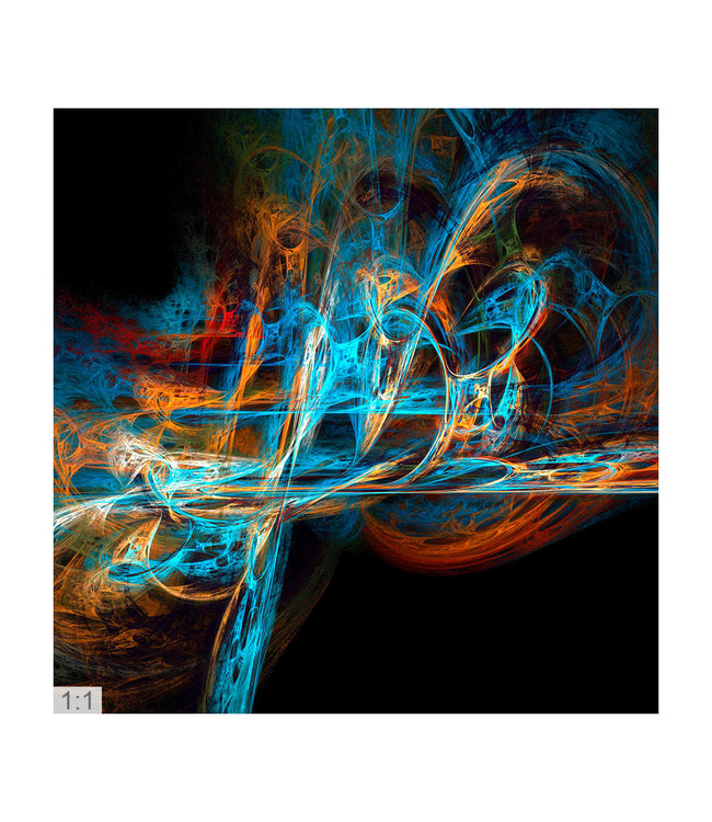 Acoustic picture  "Colour play KI" - in an elegant aluminum frame