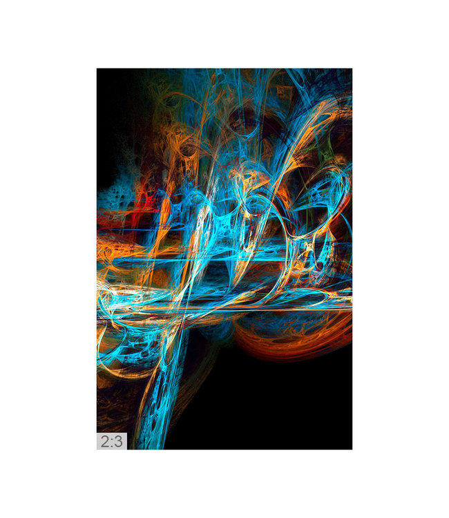 Acoustic picture  "Colour play KI" - in an elegant aluminum frame