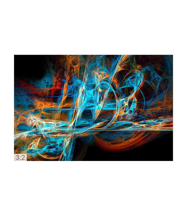 Acoustic picture  "Colour play KI" - in an elegant aluminum frame