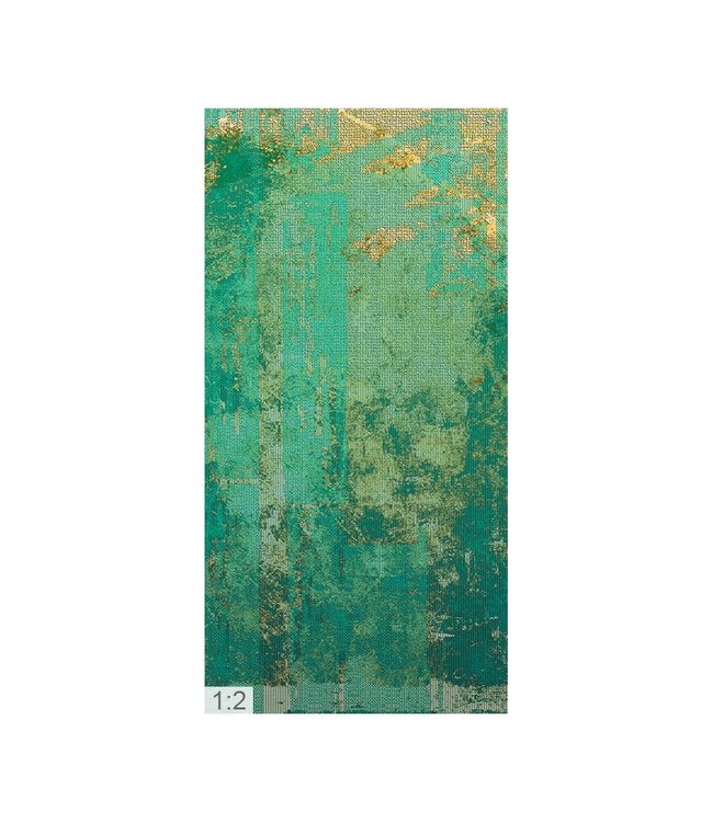 Acoustic picture "Art Green" - in an elegant aluminum frame