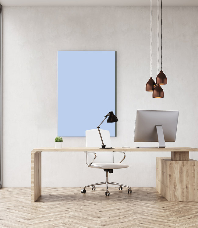 Acoustic picture "Baby Blau 2708 ec"  - in an elegant aluminum frame