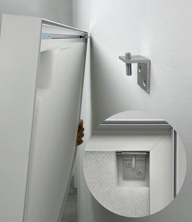 Akustikbild Einfarbig "Wald Grün  3298 ec"- in einem eleganten Aluminiumrahmen