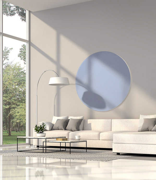 Round acoustic picture "Baby Blau 2708 ec" - in an elegant aluminum frame