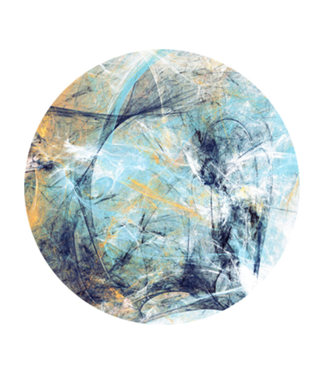 Rundt akustisk bilde "Texture Art" - i en elegant aluminiumsramme