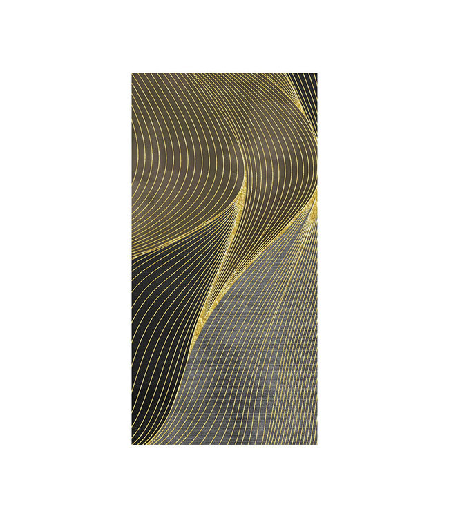 Akustisk bilde  "Mural Art Golden"- i en elegant aluminiumsramme