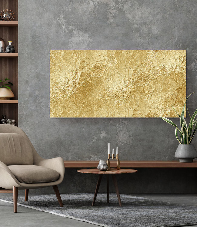 Akustisk bilde  "Golden Texture"- i en elegant aluminiumsramme