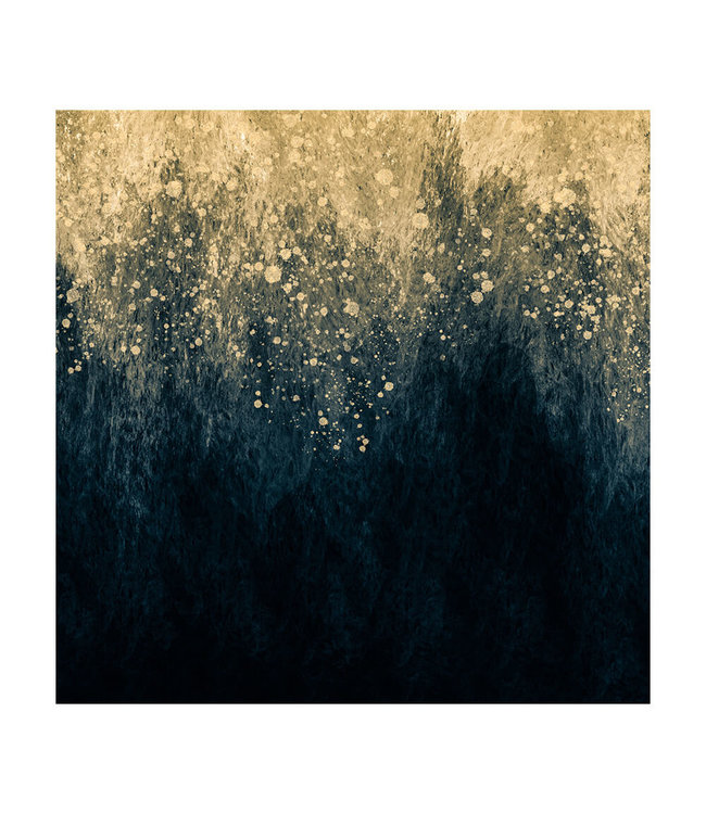 Acoustic picture "Golden Splash" - in an elegant aluminum frame