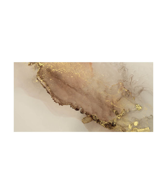 Akustisk bilde "Golden  Marble"- i en elegant aluminiumsramme