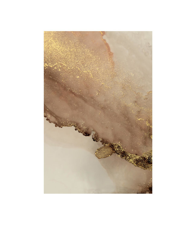 Akustikbild "Golden  Marble" - in einem eleganten Aluminiumrahmen