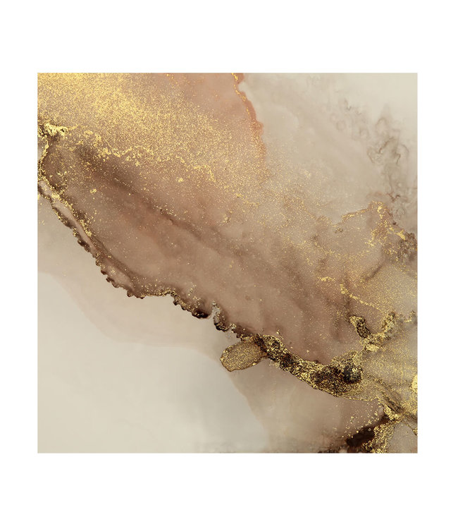 Akustikbild "Golden  Marble" - in einem eleganten Aluminiumrahmen