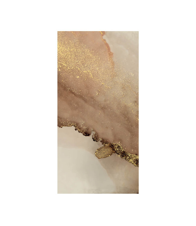 Akustikbild "Golden  Marble" - in einem eleganten Aluminiumrahmen