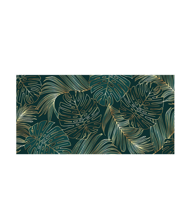 Acoustic picture "Golden  leaf" - in an elegant aluminum frame