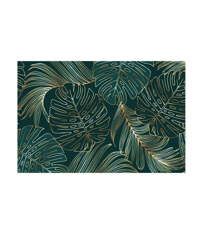 Acoustic picture "Golden  leaf" - in an elegant aluminum frame