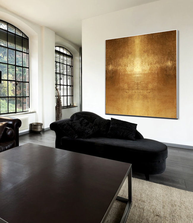 Acoustic picture "Luxury Gold" - in an elegant aluminum frame