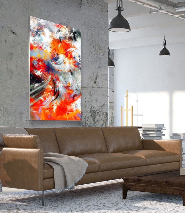 Acoustic picture "Abstract Art"  - in an elegant aluminum frame