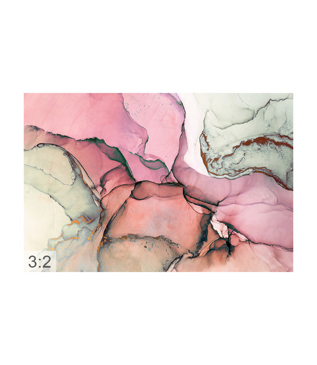 Akustisk bilde "Fluid Art Pastell"- i en elegant aluminiumsramme