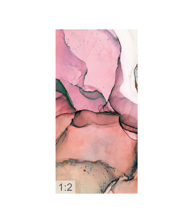 Akustisk bilde "Fluid Art Pastell"- i en elegant aluminiumsramme