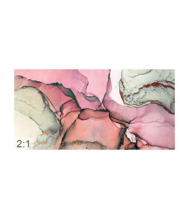 Acoustic picture "Fluid Art Pastell" - in an elegant aluminum frame