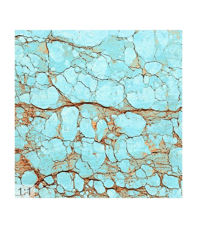 Akustisk bilde "Türkis"- i en elegant aluminiumsramme