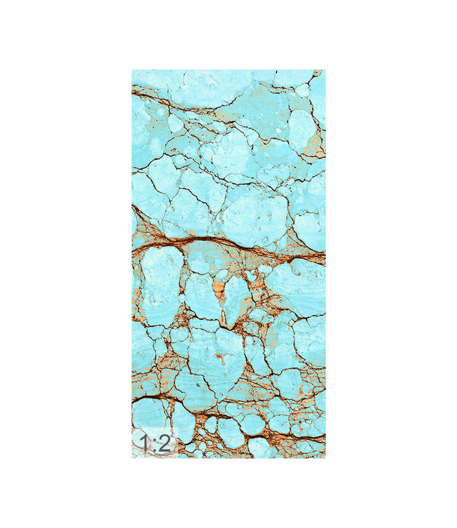 Acoustic picture "Türkis"- in an elegant aluminum frame