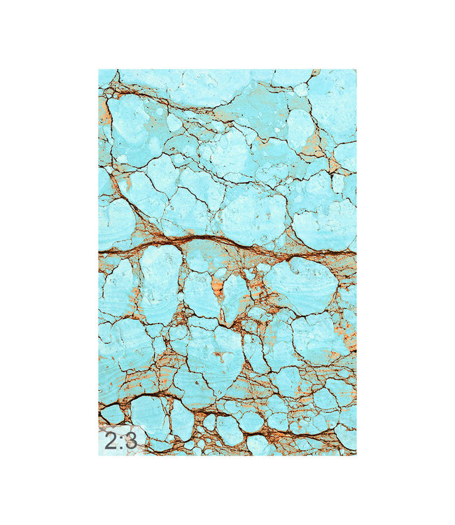 Acoustic picture "Türkis"- in an elegant aluminum frame